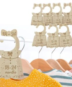 ベビークローゼットサイズディバイダー7個、ベビークローゼットオーガナイザー、新生児から24ヶ月までの耐久性のあるベビークローゼットディバイダ