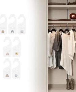 ベビークローゼットオーガナイザー 愛らしい保育園装飾ハンガーディバイダー 新生児から24ヶ月まで ハンガーディバイダー 幼児用ワードローブデ